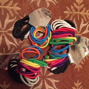 Multi colored hair ties